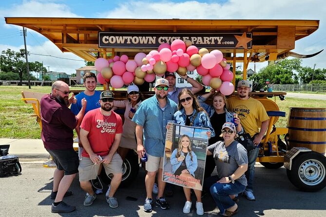 2-Hour BYOB Cowtown Cycle Party for 6-15 Happy Adults in FW - Cooling off at the Fort Worth Water Gardens