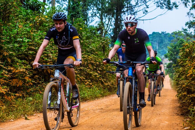 7 Hours Guided Cycling Tour to Sezibwa Waterfalls - Starting at Ggaba with Lake Victoria below you