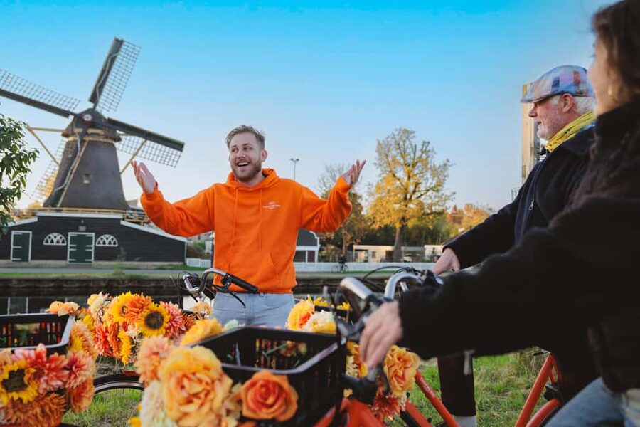 Amsterdam: Cheese Tasting, Windmill & Countryside Bike Tour - Crossing the IJ toward Durgerdam