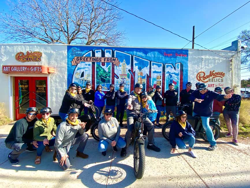 Austin: Biker Gang E-Bike Adventure - Riding toward Austin’s murals and street art