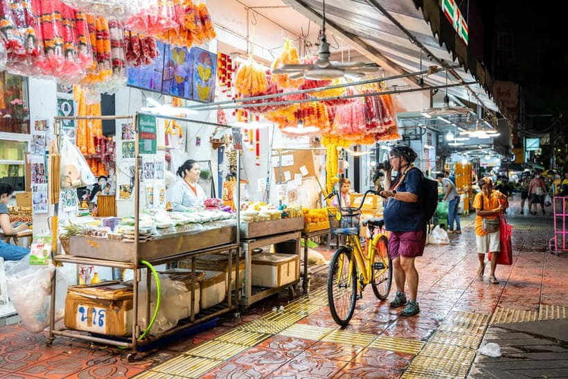 Bangkok by Night Cycling Tour with Street-food Meal - Street food with a local-style stop