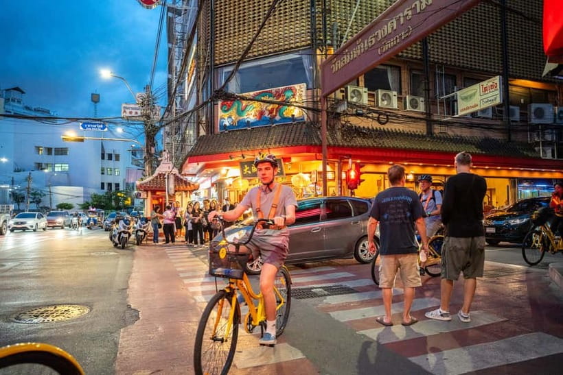 Bangkok by Night Cycling Tour with Street-food Meal - Starting at River City near Si Paya Pier