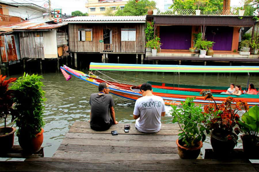 Bangkok’s Past with Local Taste Tour by Bike and Boat - Thai lunch beside Khlong Bang Luang
