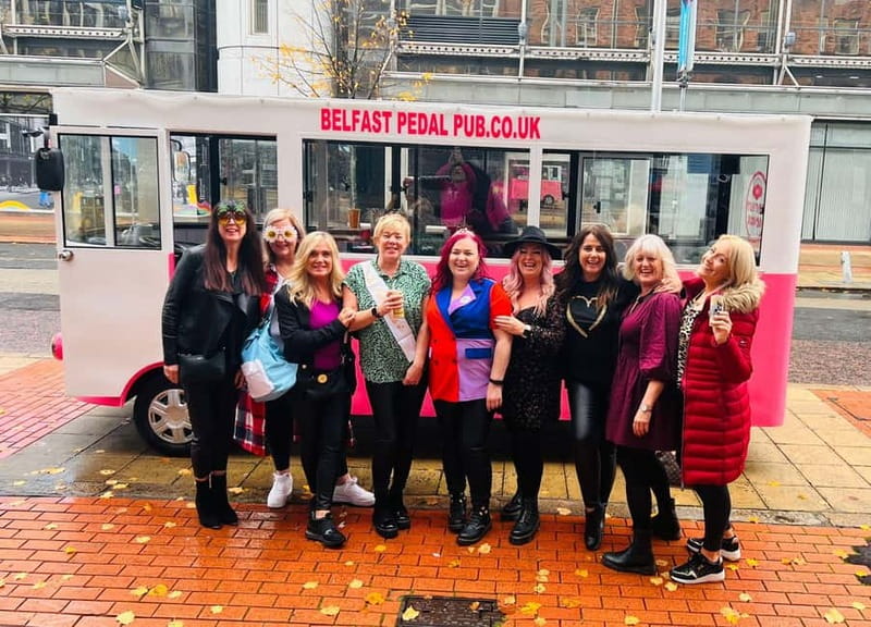 Belfast: Fully Enclosed Pink Party Bike Ride - The pink pedal pub on Royal Avenue