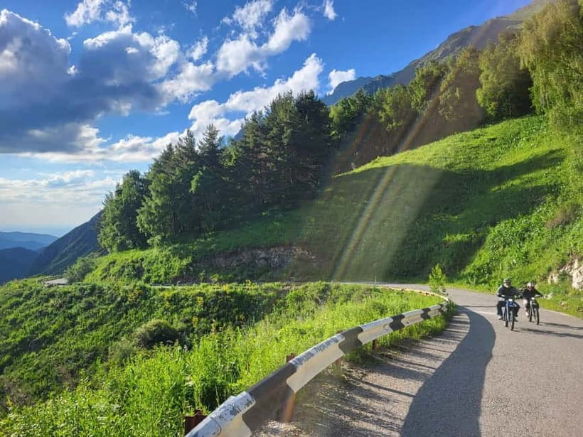Big Almaty lake tour off road bike - Learning to handle the electric off-road bike