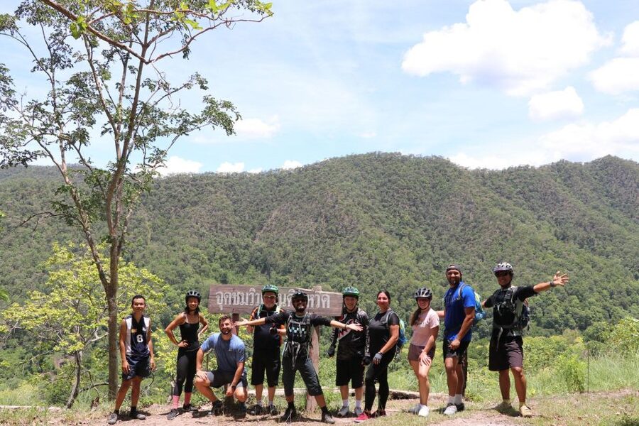 Chiang Mai: Boat Ride and Cycling Tour to Sticky Waterfall - Country roads, village lanes, and the first lookout
