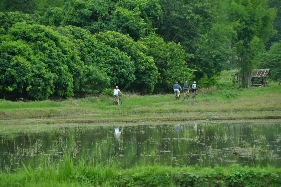 Chiang Mai Fields of Gold Cycling Tour - Riding from Chiang Mai into Lanna country