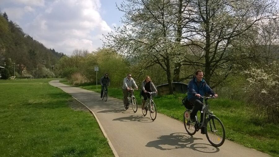 Countryside Bike Tour From Prague To Karlstejn Castle - From Dlouha Street to the Vltava River