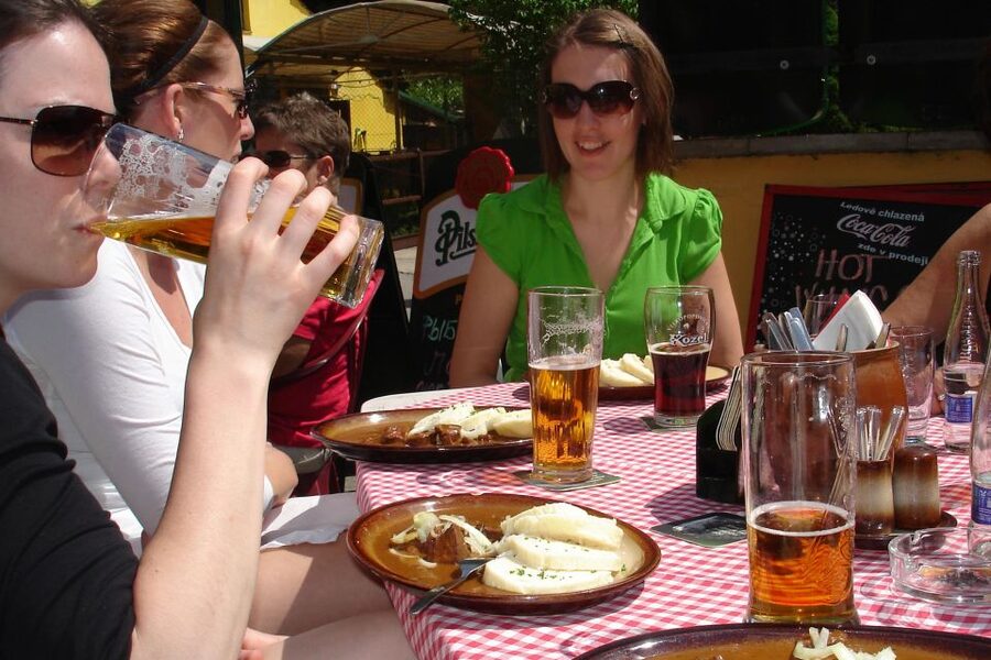 Countryside Bike Tour From Prague To Karlstejn Castle - Arriving in Karlstejn Village for lunch