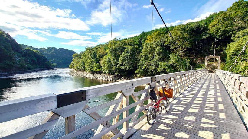 Cycling Tour at Uji's Matcha Green Tea Fields and Heritage - The quiet Uji River ride