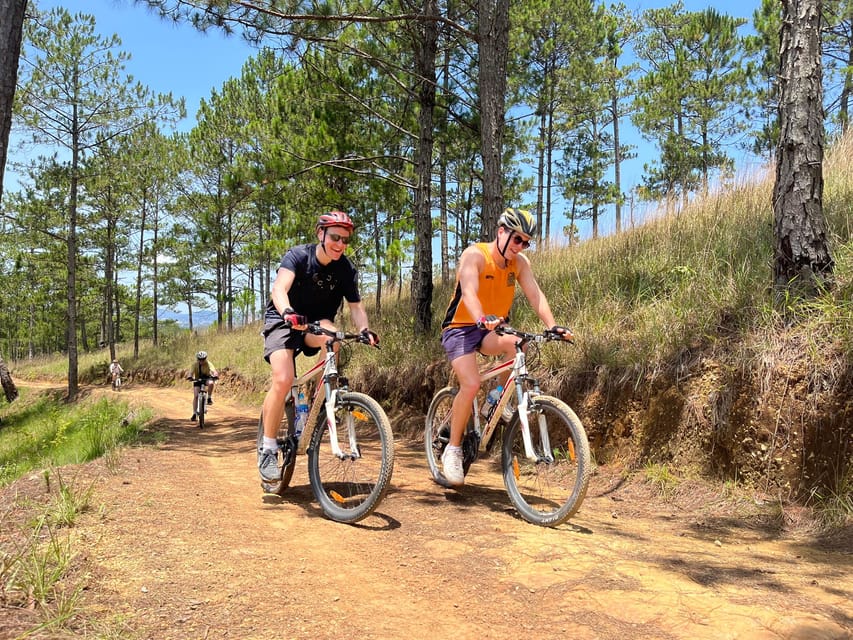 Dalat mountain biking tour - Views toward LangBian and the Valley of Love