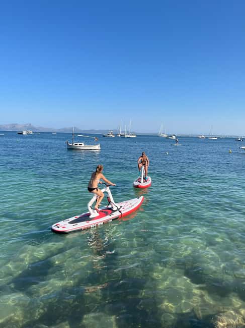 Exclusive sup bike excursion in Cala Ferrera - What pedaling a water bike actually feels like