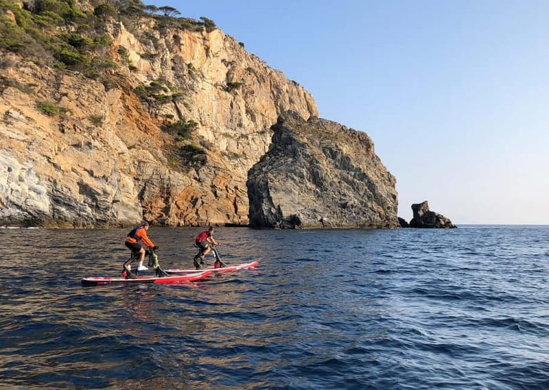 Exclusive sup bike excursion in Cala Ferrera - Who will enjoy this most