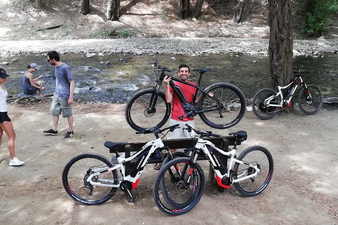 Explore Paphos forest with e-mountain bikes - Riding beside the Platys River