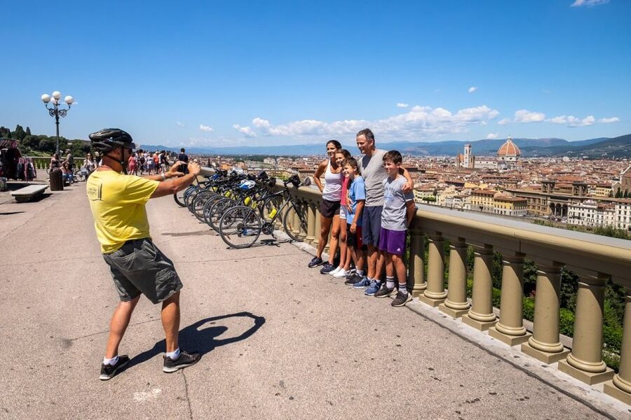 Florence: Tuscany Bike Tour with Wine & Olive Oil - Leaving Florence through the Oltrarno