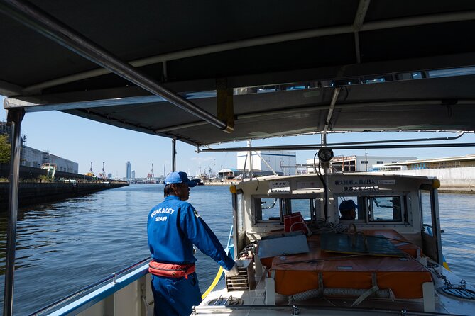 Half day Osaka Bay Area Cycling with E-Assist Bicycle Tour - A one-minute ferry at Funamachi