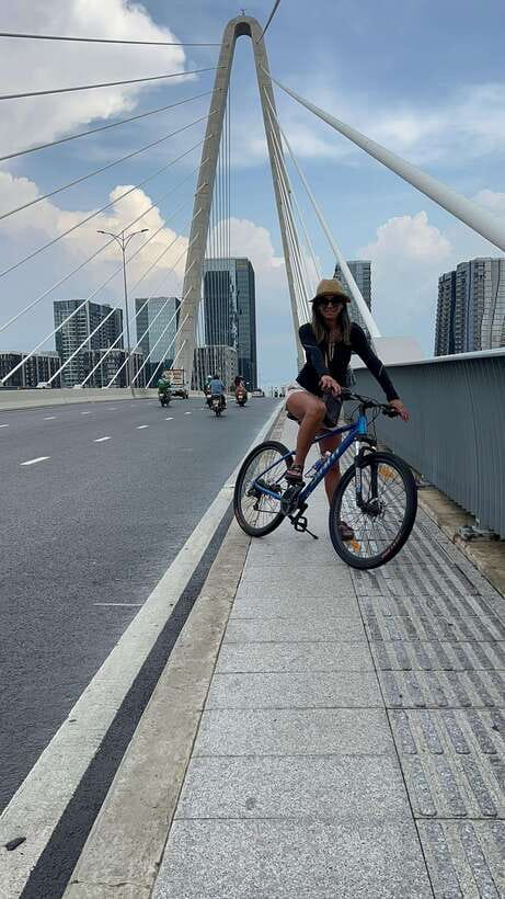 Ho Chi Minh City Sightseeing Cycling Private Tour By Bicycle - River views, a weapon bunker, and the changing city