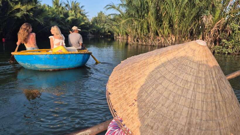 Hoi An: Buffalo riding, Cycling,be a Farmer and Fisher man - Paddling through the water-palm waterways