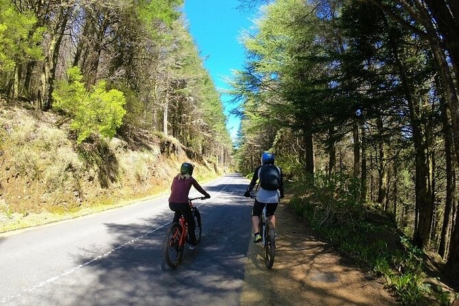 Madeira Island Guided Mountain Biking Adventure - A careful start at Pico do Arieiro