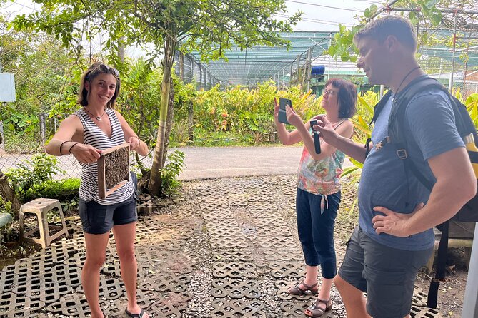 Mekong Day Trip Explore Village Bicycle CookingClass Group 12 Pax - The road to Ben Luc and Family Tiny Garden