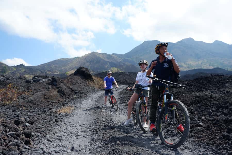 Mount Batur: Black Lava Cycling Tour w/ Natural Hot Spring - Food, coffee, and the changing schedule