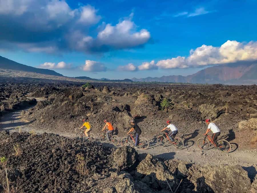 Mount Batur: Black Lava Cycling Tour w/ Natural Hot Spring - How difficult is the cycling?