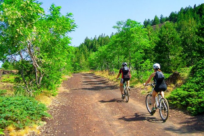 Mountain Biking Etna by MTB or E-Bike - The sandy descent through woods and lava