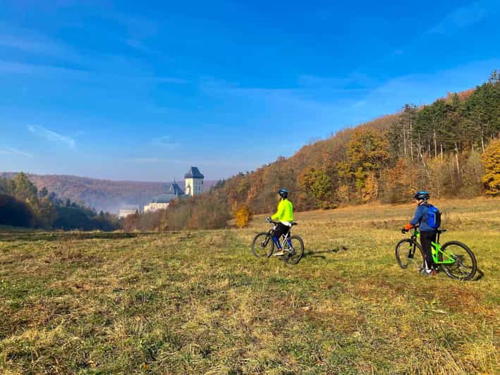 Mountain Biking Full Day Trip to The Karlstejn Castle - Forest climbs, open meadows, and village roads