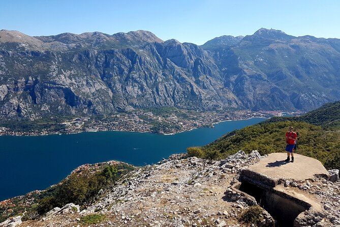 Mountain Biking on Vrmac peninsula - Panoramic view on Kotor bay - The climb toward St Ilija peak