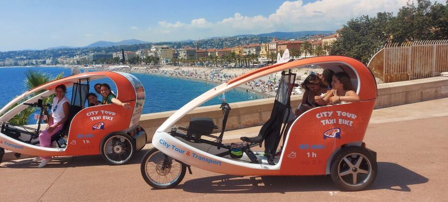 Nice: Visite privé en Bike & Boat 3h Villefranche-Cap ferrat - Cours Saleya and the old-town stops