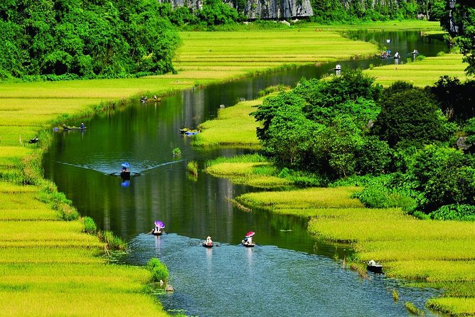 Ninh Binh - Hoa Lu - Trang An - Mua Cave Day Trip: Boat trip, Hiking & Cycling - Trang An’s caves by shared rowboat