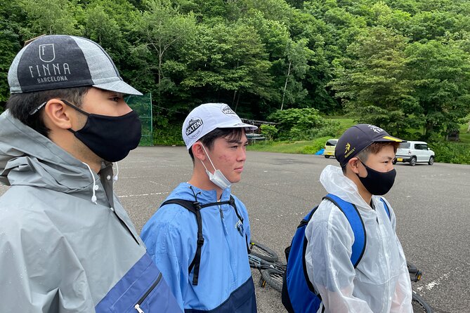 Nopporo Forest Mountain Bike Tour from Sapporo, presenting a retro Cycle cap - Leaving Sapporo for Nopporo Forest Park