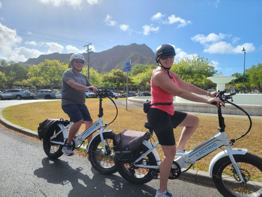 Oahu: Honolulu E-Bike Ride and Diamond Head Hike - Reaching the summit for Pacific and Honolulu views
