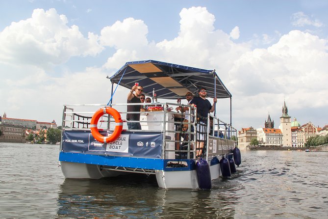 Prague Cycle Boat - The Swimming Beer Bike - Seeing Charles Bridge from the water