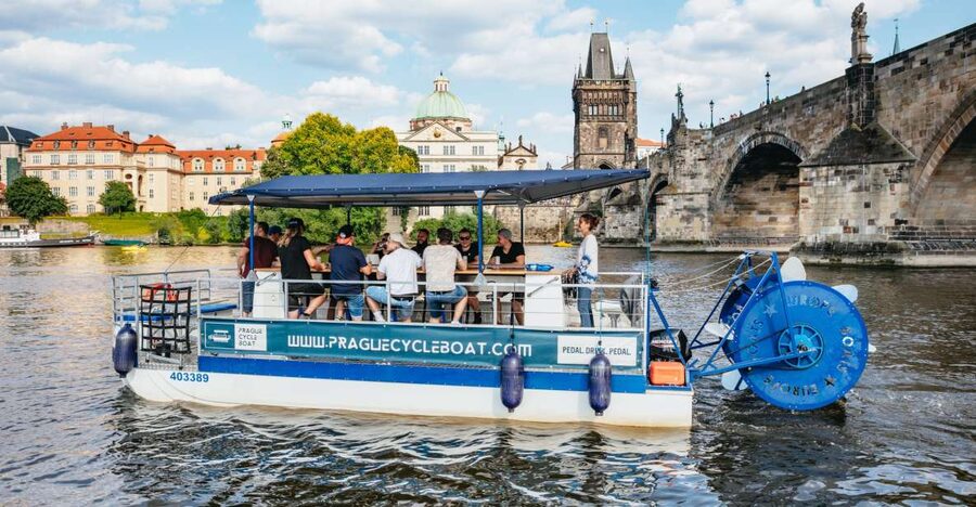Prague: Swimming Beer Bike on A Cycle Boat - Weather, comfort, and what to bring