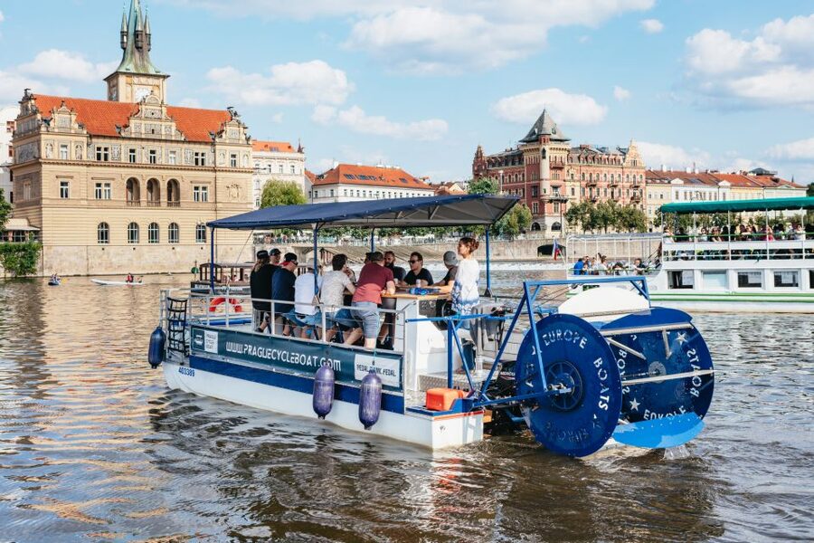 Prague: Swimming Beer Bike on A Cycle Boat - Kampa Island and the route’s relaxed middle stretch