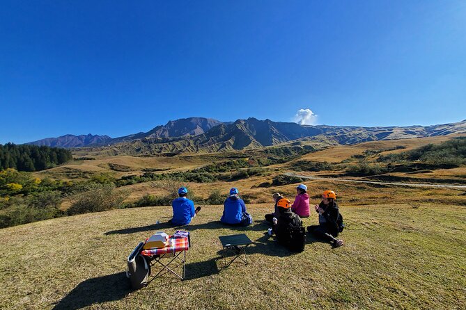 Private E-MTB guided cycling around Mt. Aso volcano & grasslands - A possible hot spring finish