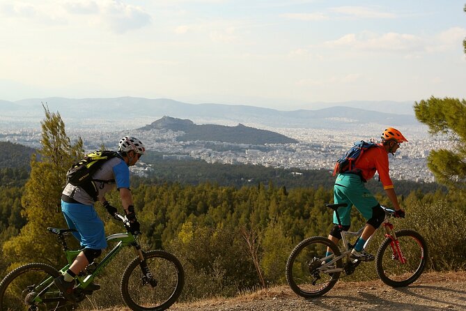 Private Mountain Bike,Trail Ride Tour of Mount Ymittos, Athens. - The views over Athens and the Acropolis
