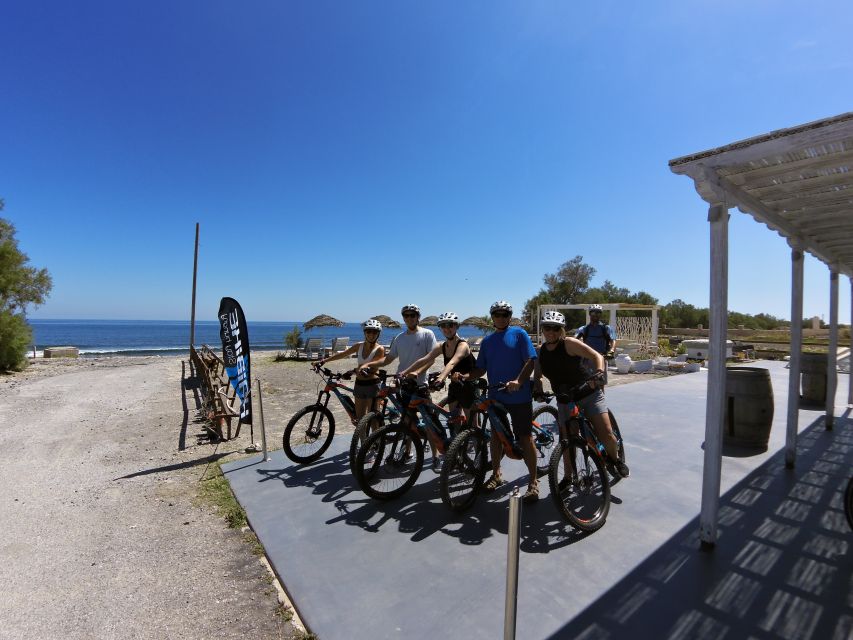 Santorini: Electric Mountain Bike Adventure - The volcanic cave chapel above the caldera