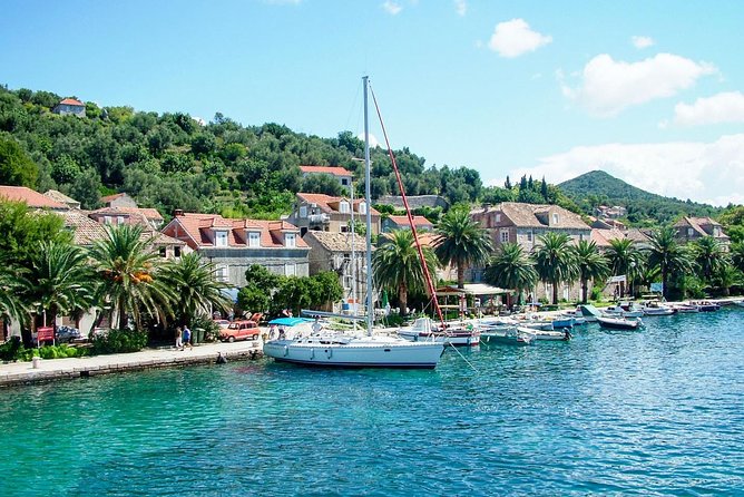 Sipan Island Cycling - Arriving at Sipanska Luka around 11 am