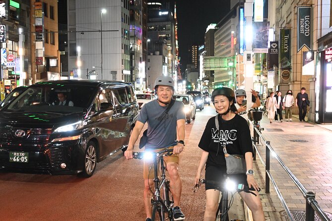 Tokyo Night Bike Tour: From Shibuya to Tokyo Tower via Roppongi - Roppongi Keyakizaka Dori adds polished night scenery