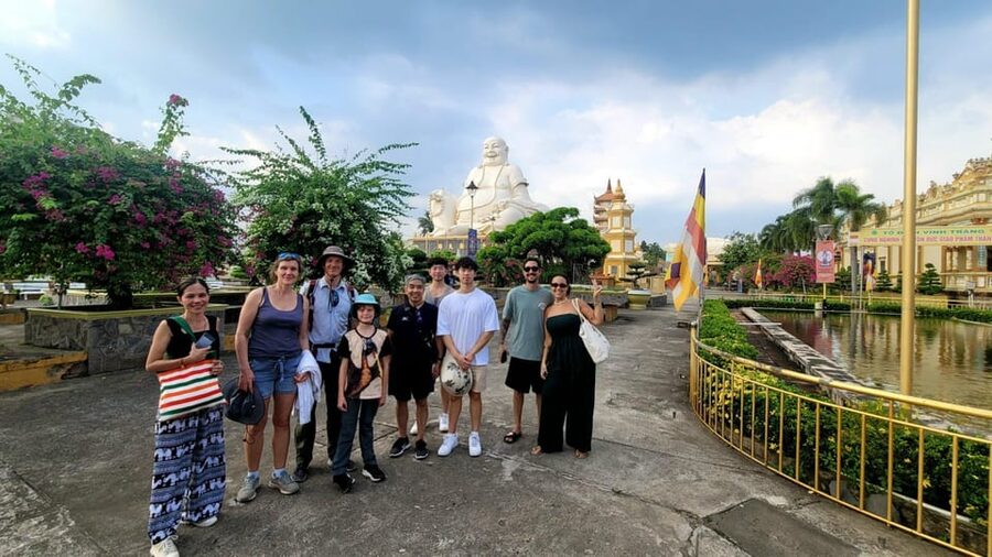 VIP Mekong Delta Full Day Adventure Cycling-Kayak-Cooking - Vinh Trang Pagoda at 1:20pm