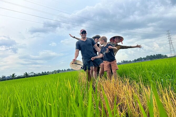 VIP Tour Mekong Delta Homestay Cu Chi Tunnels Cycling Kayak 2D1N - Cycling through Ben Luc at sunrise